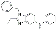 (1-BENZYL-2-ETHYL-1H-BENZOIMIDAZOL-5-YL)-M-TOLYL-AMINE Struktur