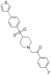 1-(4-FLUOROPHENYL)-2-(4-([4-(3-THIENYL)PHENYL]SULFONYL)PIPERIDIN-1-YL)ETHANONE Struktur