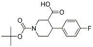 1-(TERT-BUTOXYCARBONYL)-4-(4-FLUOROPHENYL)PIPERIDINE-3-CARBOXYLIC ACID Struktur