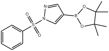 1-BENZENESULFONYL-4-(4,4,5,5-TETRAMETHYL-[1,3,2]DIOXABOROLAN-2-YL)-1H-PYRAZOLE Struktur