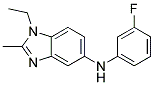 (1-ETHYL-2-METHYL-1H-BENZOIMIDAZOL-5-YL)-(3-FLUORO-PHENYL)-AMINE Struktur