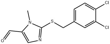 2-[(3,4-DICHLOROBENZYL)SULFANYL]-1-METHYL-1H-IMIDAZOLE-5-CARBALDEHYDE Struktur