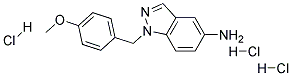 1-(4-METHOXY-BENZYL)-1H-INDAZOL-5-YLAMINE TRIHYDROCHLORIDE Struktur