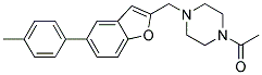 1-ACETYL-4-([5-(4-METHYLPHENYL)-1-BENZOFURAN-2-YL]METHYL)PIPERAZINE Struktur