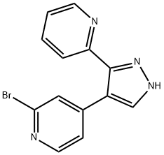 2-BROMO-4-(3-PYRIDIN-2-YL-1H-PYRAZOL-4-YL)-PYRIDINE Struktur