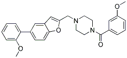 1-(3-METHOXYBENZOYL)-4-([5-(2-METHOXYPHENYL)-1-BENZOFURAN-2-YL]METHYL)PIPERAZINE Struktur