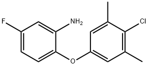 2-(4-CHLORO-3,5-DIMETHYLPHENOXY)-5-FLUOROANILINE Struktur