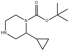 2-CYCLOPROPYL-PIPERAZINE-1-CARBOXYLIC ACID TERT-BUTYL ESTER Struktur