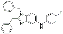 (1,2-DIBENZYL-1H-BENZOIMIDAZOL-5-YL)-(4-FLUORO-PHENYL)-AMINE Struktur