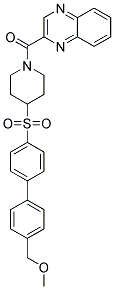 2-[(4-([4'-(METHOXYMETHYL)BIPHENYL-4-YL]SULFONYL)PIPERIDIN-1-YL)CARBONYL]QUINOXALINE Struktur