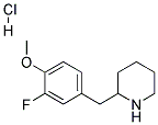 2-(3-FLUORO-4-METHOXY-BENZYL)-PIPERIDINE HYDROCHLORIDE Struktur