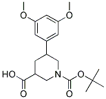 1-(TERT-BUTOXYCARBONYL)-5-(3,5-DIMETHOXYPHENYL)PIPERIDINE-3-CARBOXYLIC ACID Struktur