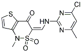 3-{[(4-CHLORO-6-METHYLPYRIMIDIN-2-YL)AMINO]METHYLIDENE}-1-METHYL-1,2,3,4-TE TRAHYDRO-2LAMBDA~6~-THIENO[3,2-C][1,2]THIAZINE-2,2,4-TRIONE Struktur