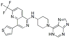 N-[1-(1H-PURIN-6-YL)PIPERIDIN-4-YL]-8-(3-THIENYL)-2-(TRIFLUOROMETHYL)-1,6-NAPHTHYRIDIN-5-AMINE Struktur