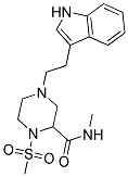 4-[2-(1H-INDOL-3-YL)ETHYL]-N-METHYL-1-(METHYLSULFONYL)PIPERAZINE-2-CARBOXAMIDE Struktur