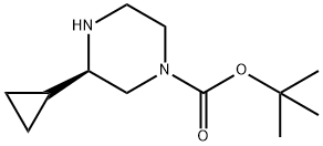 (R)-3-CYCLOPROPYL-PIPERAZINE-1-CARBOXYLIC ACID TERT-BUTYL ESTER Struktur