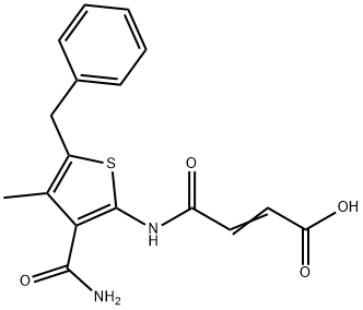 3-(5-BENZYL-3-CARBAMOYL-4-METHYL-THIOPHEN-2-YLCARBAMOYL)-ACRYLIC ACID Struktur