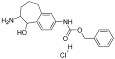 (6-AMINO-5-HYDROXY-6,7,8,9-TETRAHYDRO-5H-BENZOCYCLOHEPTEN-2-YL)-CARBAMIC ACID BENZYL ESTER HYDROCHLORIDE Struktur