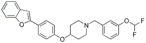 4-[4-(1-BENZOFURAN-2-YL)PHENOXY]-1-[3-(DIFLUOROMETHOXY)BENZYL]PIPERIDINE Struktur