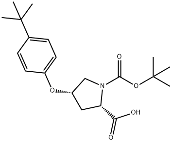 (2S,4S)-1-(TERT-BUTOXYCARBONYL)-4-[4-(TERT-BUTYL)-PHENOXY]-2-PYRROLIDINECARBOXYLIC ACID Struktur