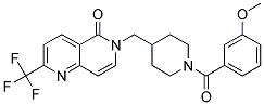 6-([1-(3-METHOXYBENZOYL)PIPERIDIN-4-YL]METHYL)-2-(TRIFLUOROMETHYL)-1,6-NAPHTHYRIDIN-5(6H)-ONE Struktur