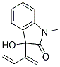 3-HYDROXY-1-METHYL-3-(1-METHYLENE-ALLYL)-1,3-DIHYDRO-INDOL-2-ONE Struktur