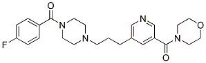 4-[(5-(3-[4-(4-FLUOROBENZOYL)PIPERAZIN-1-YL]PROPYL)PYRIDIN-3-YL)CARBONYL]MORPHOLINE Struktur