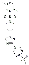 5-(5-(1-[(5-FLUORO-2-METHYLPHENYL)SULFONYL]PIPERIDIN-4-YL)-1,2,4-OXADIAZOL-3-YL)-2-(TRIFLUOROMETHYL)PYRIDINE