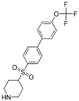 4-([4'-(TRIFLUOROMETHOXY)BIPHENYL-4-YL]SULFONYL)PIPERIDINE Struktur