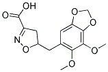 5-[(6,7-DIMETHOXY-1,3-BENZODIOXOL-5-YL)METHYL]-4,5-DIHYDROISOXAZOLE-3-CARBOXYLIC ACID Struktur