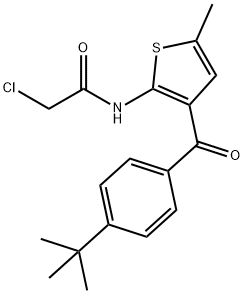 N-[3-(4-TERT-BUTYL-BENZOYL)-5-METHYL-THIOPHEN-2-YL]-2-CHLORO-ACETAMIDE Struktur