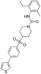 N-(2-ETHYL-6-METHYLPHENYL)-4-([4-(3-THIENYL)PHENYL]SULFONYL)PIPERIDINE-1-CARBOXAMIDE Struktur