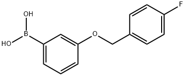 3-(4'-FLUOROBENZYLOXY)PHENYLBORONIC ACID Struktur