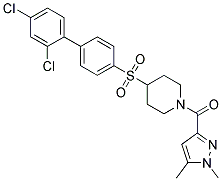 4-[(2',4'-DICHLOROBIPHENYL-4-YL)SULFONYL]-1-[(1,5-DIMETHYL-1H-PYRAZOL-3-YL)CARBONYL]PIPERIDINE Struktur