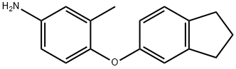 4-(2,3-DIHYDRO-1H-INDEN-5-YLOXY)-3-METHYLPHENYLAMINE Struktur