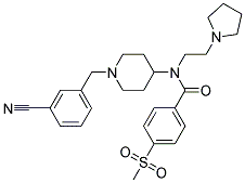 N-[1-(3-CYANOBENZYL)PIPERIDIN-4-YL]-4-(METHYLSULFONYL)-N-(2-PYRROLIDIN-1-YLETHYL)BENZAMIDE Struktur