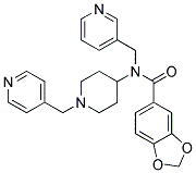 N-(PYRIDIN-3-YLMETHYL)-N-[1-(PYRIDIN-4-YLMETHYL)PIPERIDIN-4-YL]-1,3-BENZODIOXOLE-5-CARBOXAMIDE Struktur