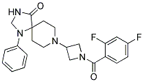 8-[1-(2,4-DIFLUOROBENZOYL)AZETIDIN-3-YL]-1-PHENYL-1,3,8-TRIAZASPIRO[4.5]DECAN-4-ONE Struktur