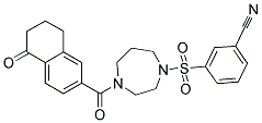 3-((4-[(5-OXO-5,6,7,8-TETRAHYDRONAPHTHALEN-2-YL)CARBONYL]-1,4-DIAZEPAN-1-YL)SULFONYL)BENZONITRILE Struktur