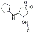 TRANS-4-CYCLOPENTYLAMINO-1,1-DIOXO-TETRAHYDROTHIOPHEN-3-OL HYDROCHLORIDE Struktur