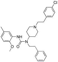 N-(1-[2-(4-CHLOROPHENYL)ETHYL]PIPERIDIN-4-YL)-N'-(2-METHOXY-5-METHYLPHENYL)-N-(2-PHENYLETHYL)UREA Struktur