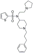 N-[1-(3-PHENYLPROPYL)PIPERIDIN-4-YL]-N-(2-PYRROLIDIN-1-YLETHYL)THIOPHENE-2-SULFONAMIDE Struktur