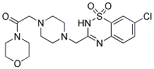 7-CHLORO-3-([4-(2-MORPHOLIN-4-YL-2-OXOETHYL)PIPERAZIN-1-YL]METHYL)-2H-1,2,4-BENZOTHIADIAZINE 1,1-DIOXIDE Struktur