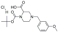 4-(3-METHOXY-BENZYL)-PIPERAZINE-1,2-DICARBOXYLIC ACID 1-TERT-BUTYL ESTER HYDROCHLORIDE Struktur