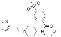 N-(2-METHOXYETHYL)-4-(METHYLSULFONYL)-N-(1-[2-(2-THIENYL)ETHYL]PIPERIDIN-4-YL)BENZAMIDE Struktur