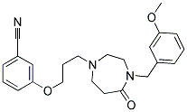 3-(3-[4-(3-METHOXYBENZYL)-5-OXO-1,4-DIAZEPAN-1-YL]PROPOXY)BENZONITRILE Struktur