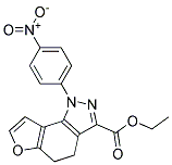 ETHYL 1-(4-NITROPHENYL)-4,5-DIHYDRO-1H-FURO[2,3-G]INDAZOLE-3-CARBOXYLATE Struktur