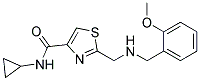 N-CYCLOPROPYL-2-([(2-METHOXYBENZYL)AMINO]METHYL)-1,3-THIAZOLE-4-CARBOXAMIDE Struktur