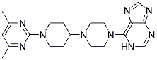 6-(4-[1-(4,6-DIMETHYLPYRIMIDIN-2-YL)PIPERIDIN-4-YL]PIPERAZIN-1-YL)-1H-PURINE Struktur