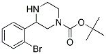 3-(2-BROMO-PHENYL)-PIPERAZINE-1-CARBOXYLIC ACID TERT-BUTYL ESTER Struktur